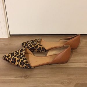 J. Crew Leopard D’Orsay Flats